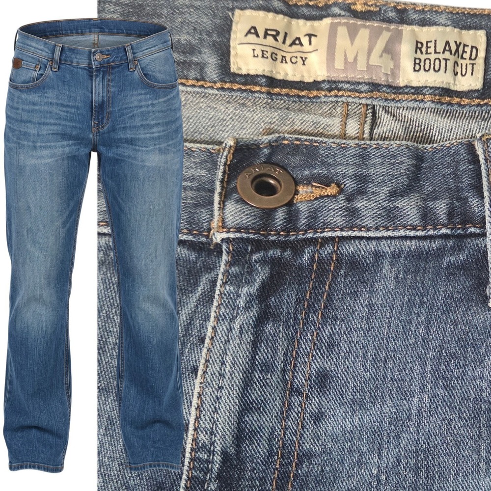 Ariat Jeans Mens 36x32 Blue M4 Relaxed Boot Cut Legacy Denim Workwear